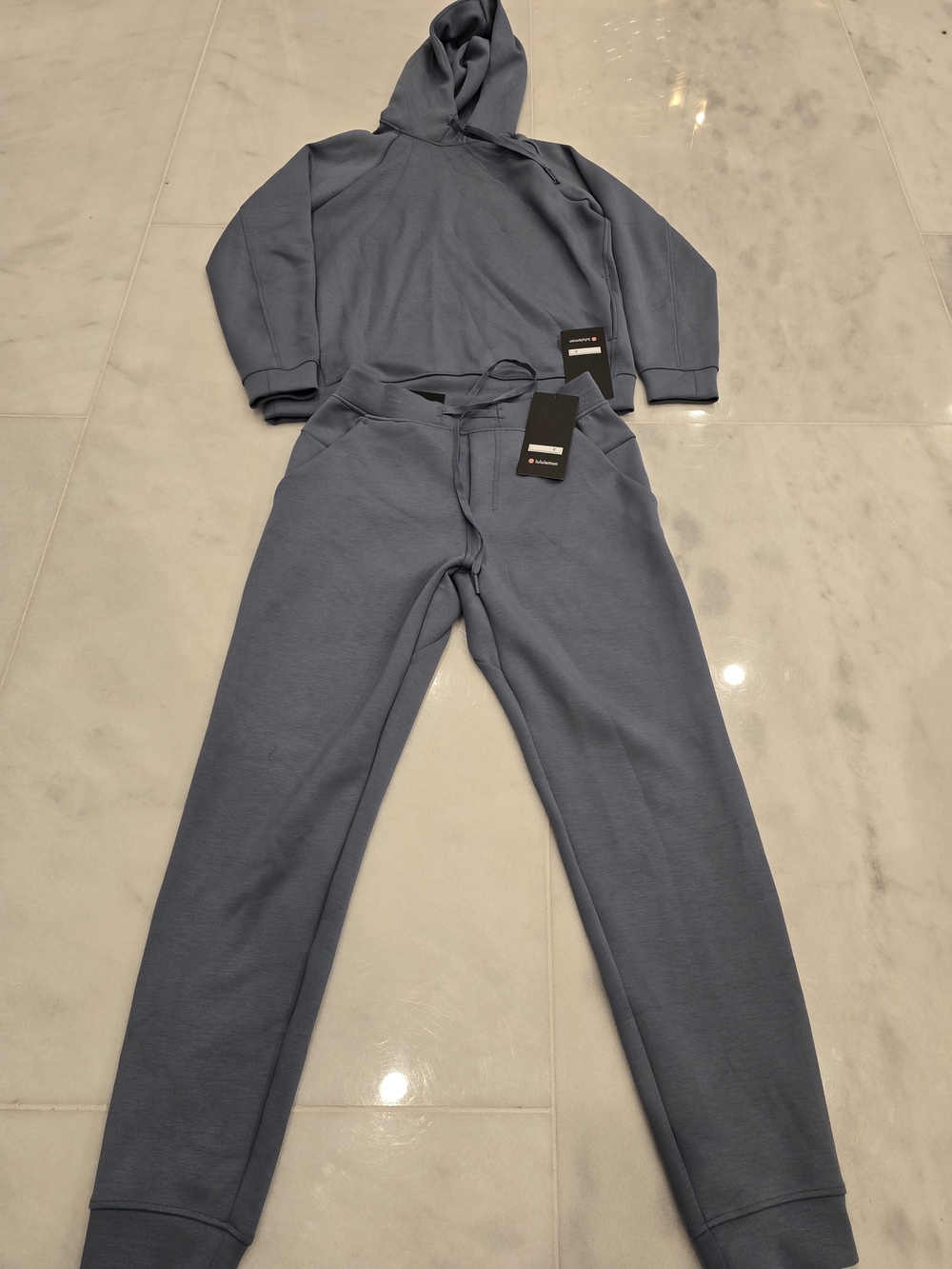 Mens Hooded Lululemon Set in Dusty Blue - Classic Comfort
